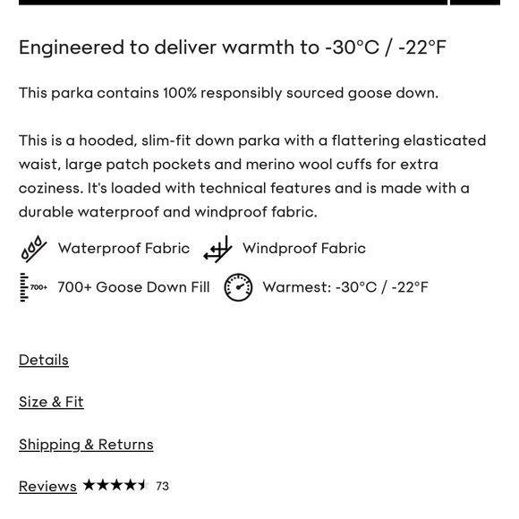 Aritzia TNA Bancroft Parka Winter Coat - Picture 6 of 6